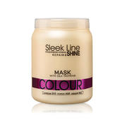 Sleek Line Colour - Maska z jedwabiem do włosów farbowanych